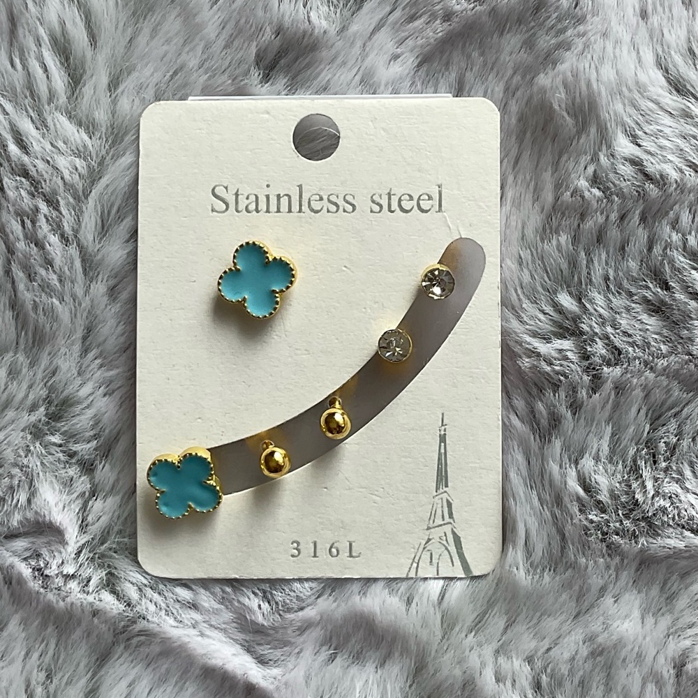 Three pair of earrings